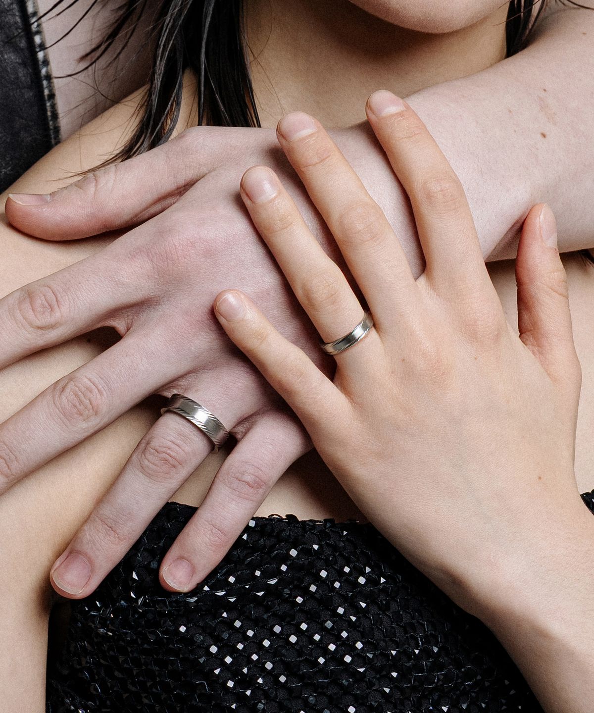 스칼렛또블랙(SCALETTOBLACK) RAM002 Plain Bond Couple Ring (Unisex)