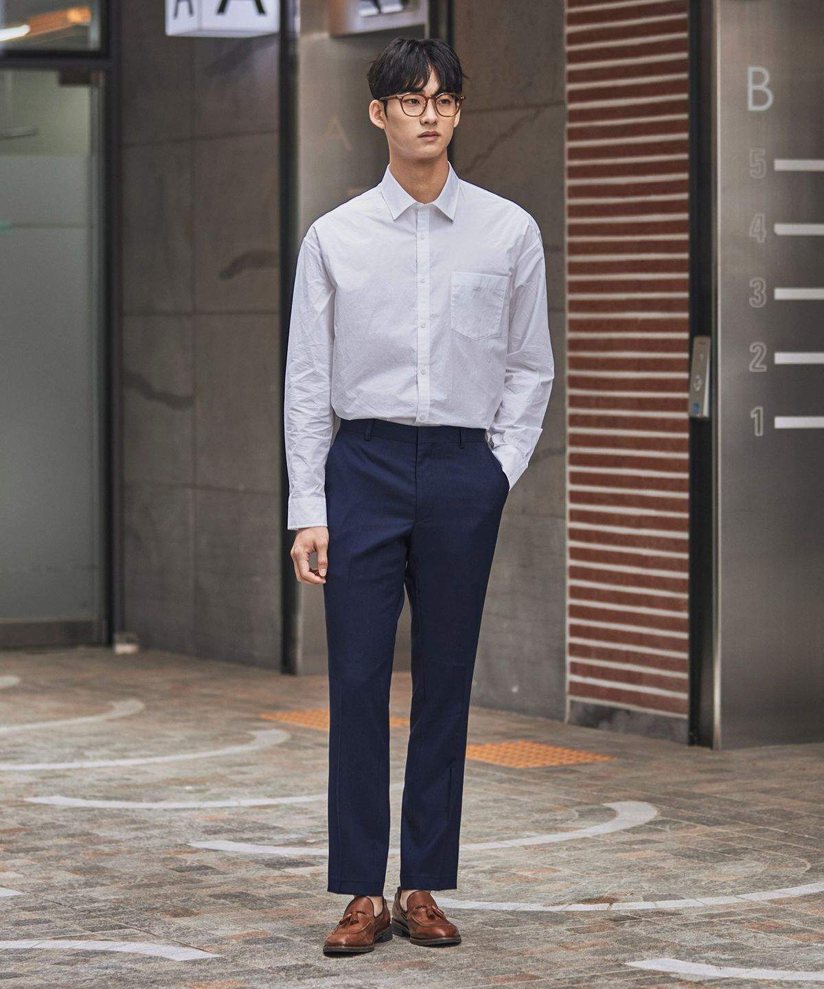 에스티코(STCO) 포르투칼 PAULO 울 44% 포멀 팬츠_네이비 (클래식핏)_SSLVB91CSN