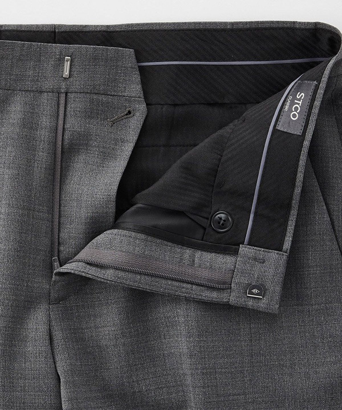 에스티코(STCO) WOOL 49% 에센셜 스트레치 팬츠_그레이 (클래식핏)_SSLVB63CSG
