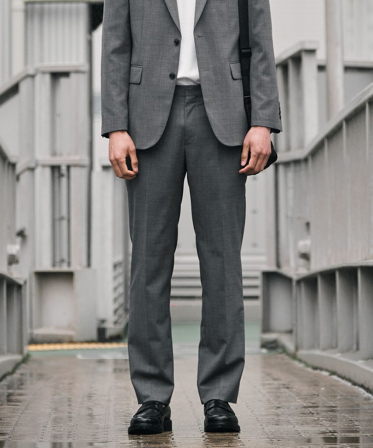 에스티코(STCO) WOOL 49% 에센셜 스트레치 팬츠_그레이 (클래식핏)_SSLVB63CSG
