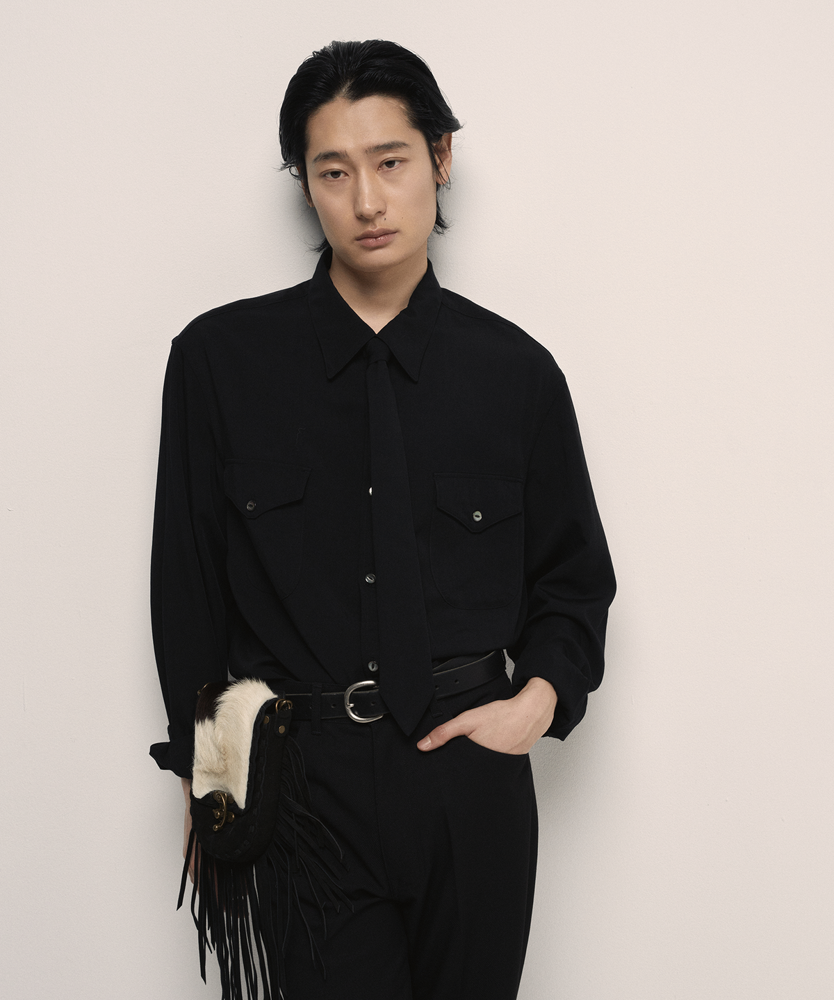무라(MURRA) 오피서 셔츠 _ 블랙