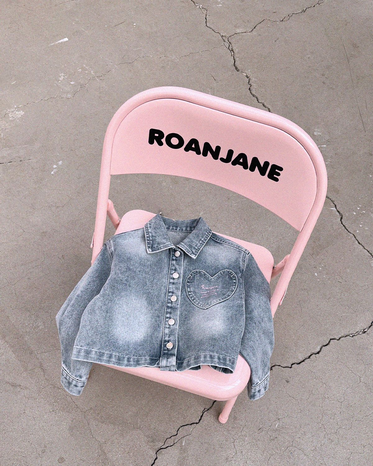 로아앤제인(ROANJANE) 하트블루 데님셔켓