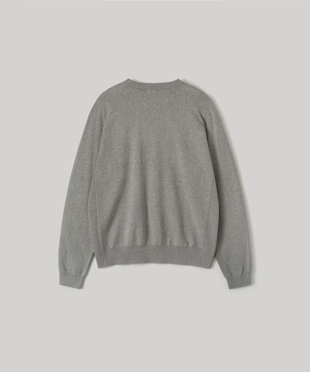어나더 오피스(ANOTHER OFFICE) Whole Garment Crew-Neck Knit (Heather Gray)