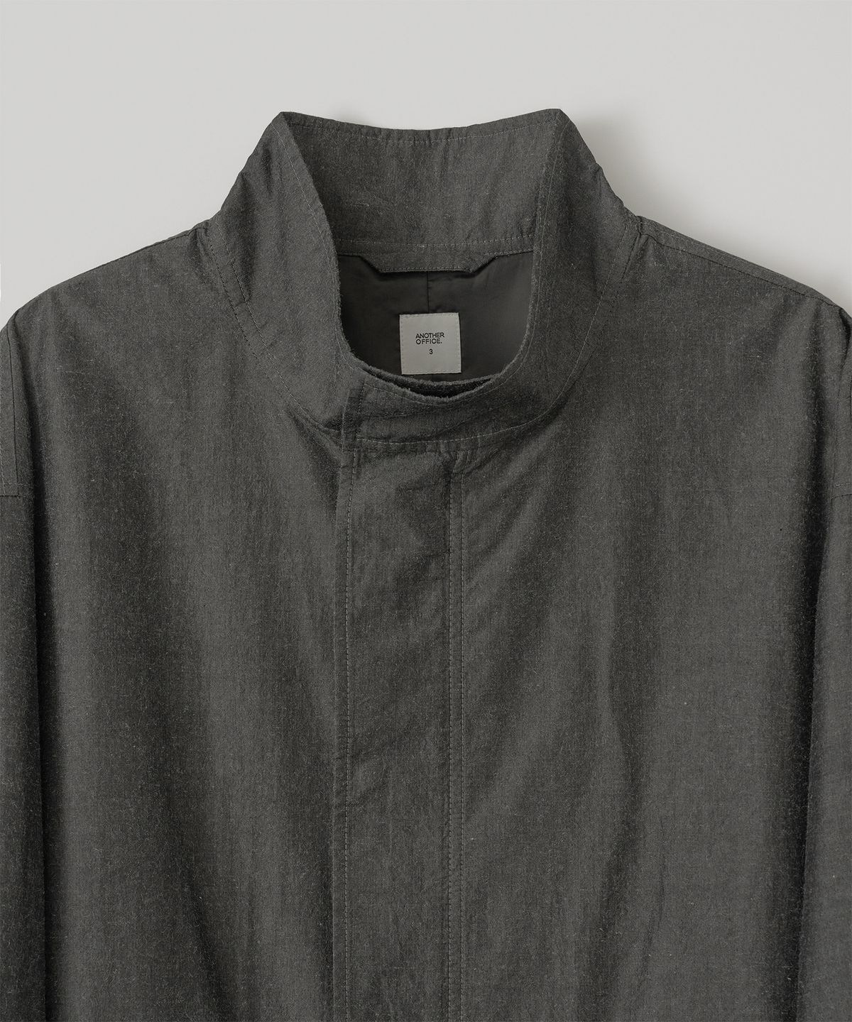 어나더 오피스(ANOTHER OFFICE) Silk Nep Mods Coat (Coal)