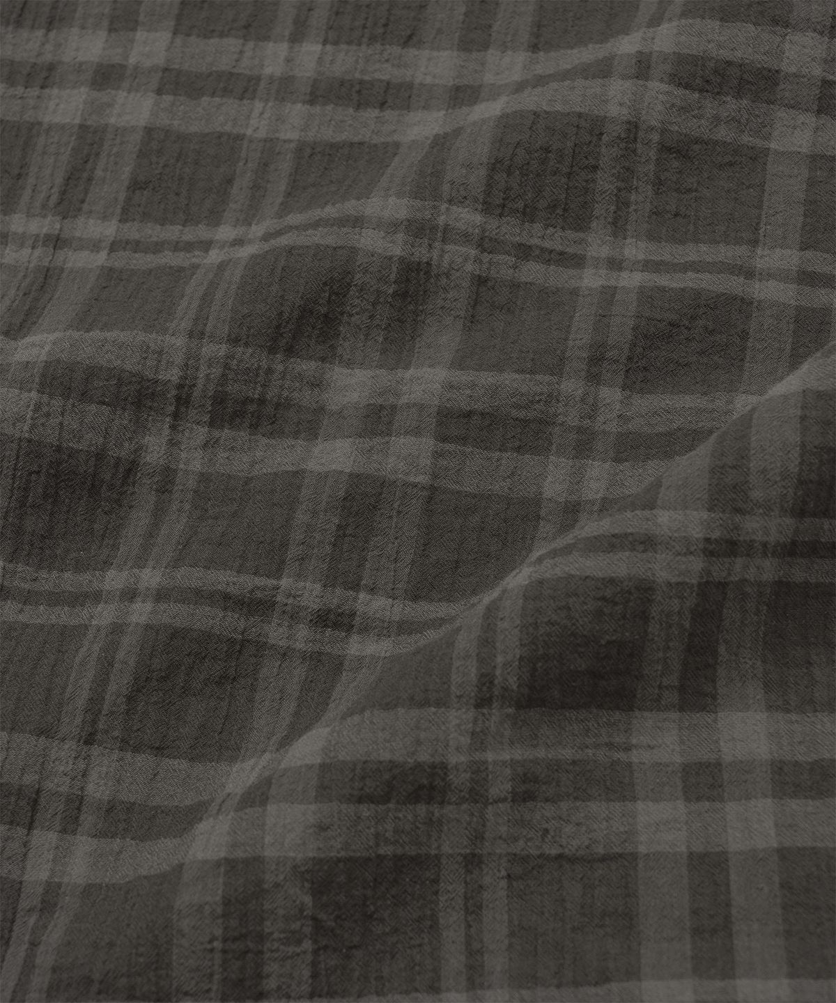 어나더 오피스(ANOTHER OFFICE) Zephyr Washed Scarf (Charcoal Brown Check)