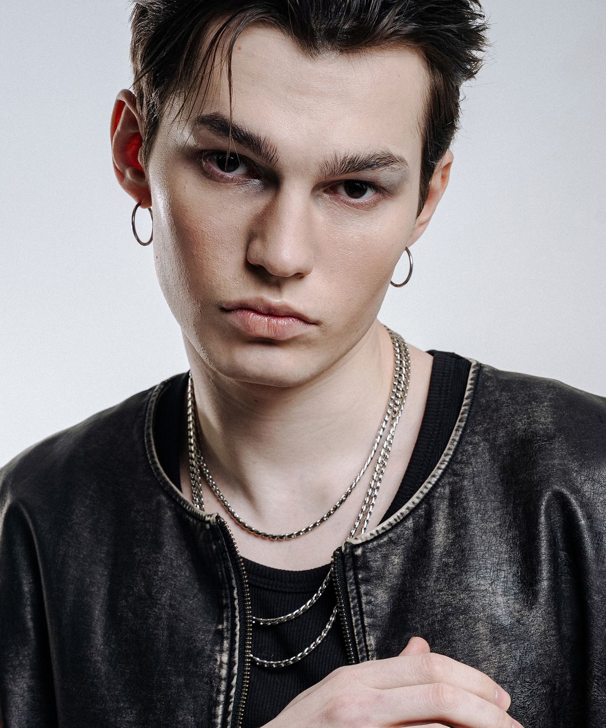 스칼렛또블랙(SCALETTOBLACK) RAM010 Flux Silver Chain Necklace #