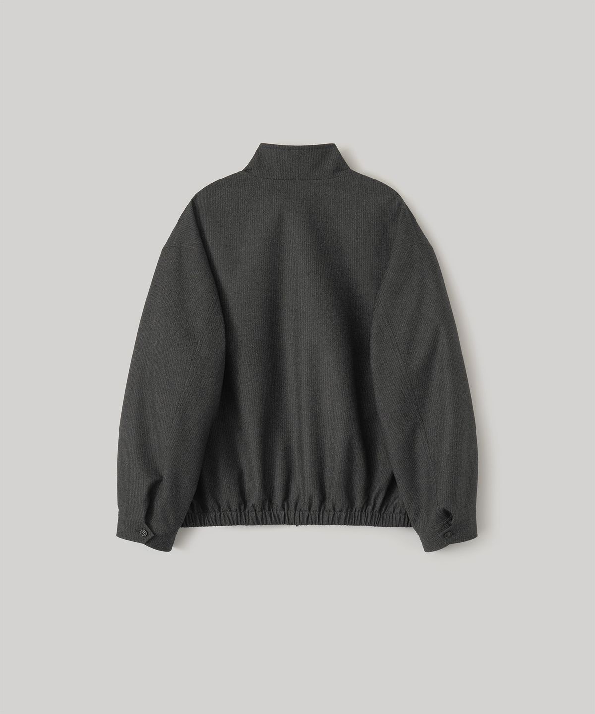 어나더 오피스(ANOTHER OFFICE) Wool Serge Track Blouson (Charcoal Stripe)