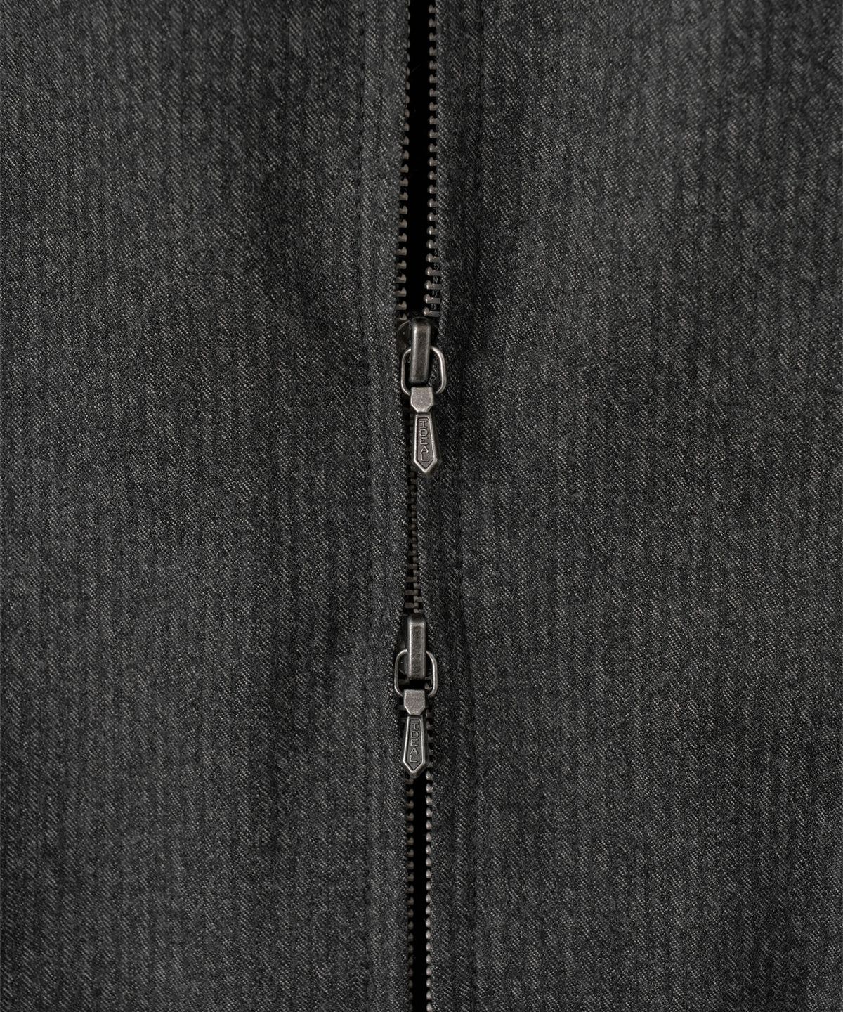 어나더 오피스(ANOTHER OFFICE) Wool Serge Track Blouson (Charcoal Stripe)