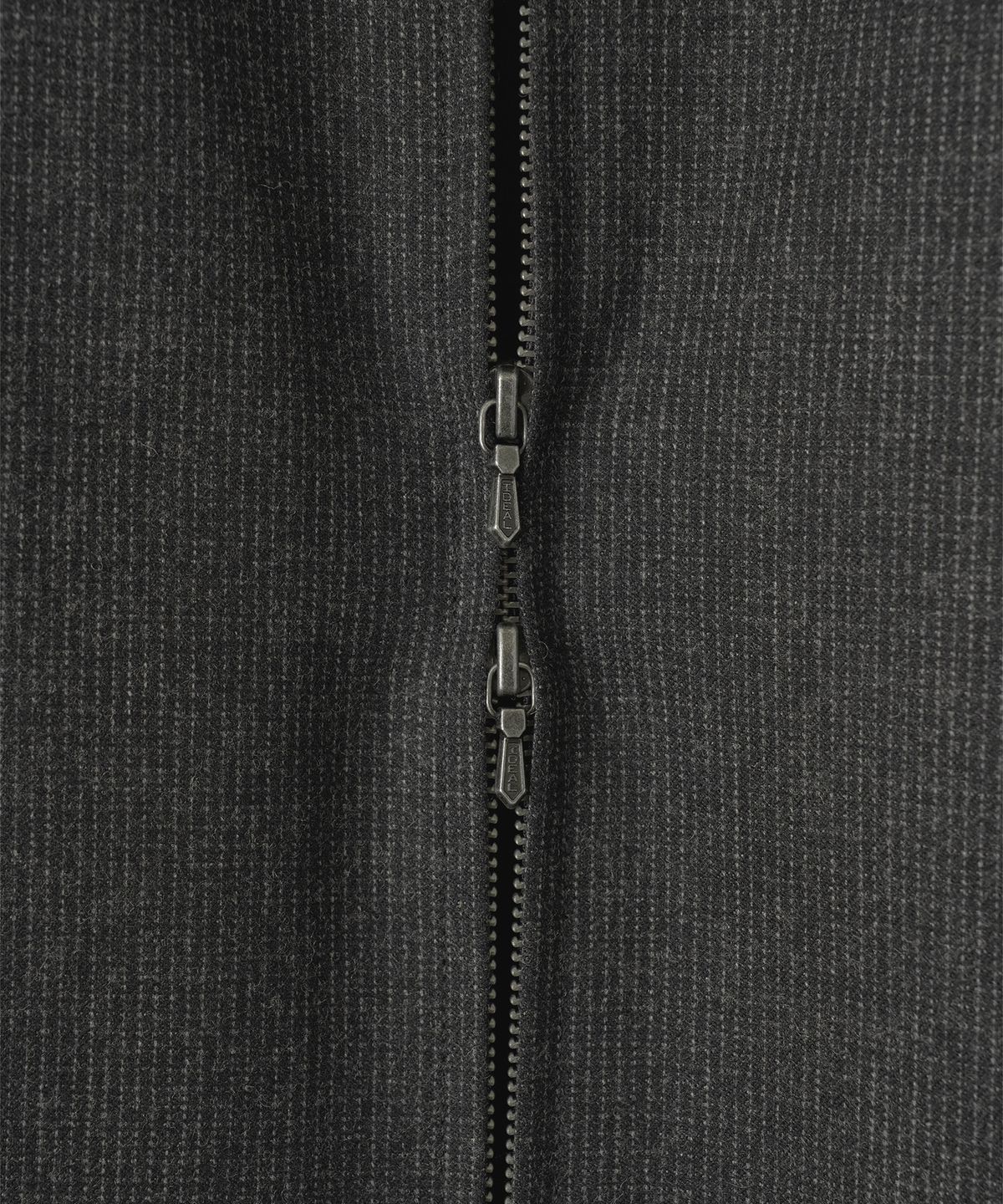 어나더 오피스(ANOTHER OFFICE) Wool Serge Track Blouson (Black Grid)