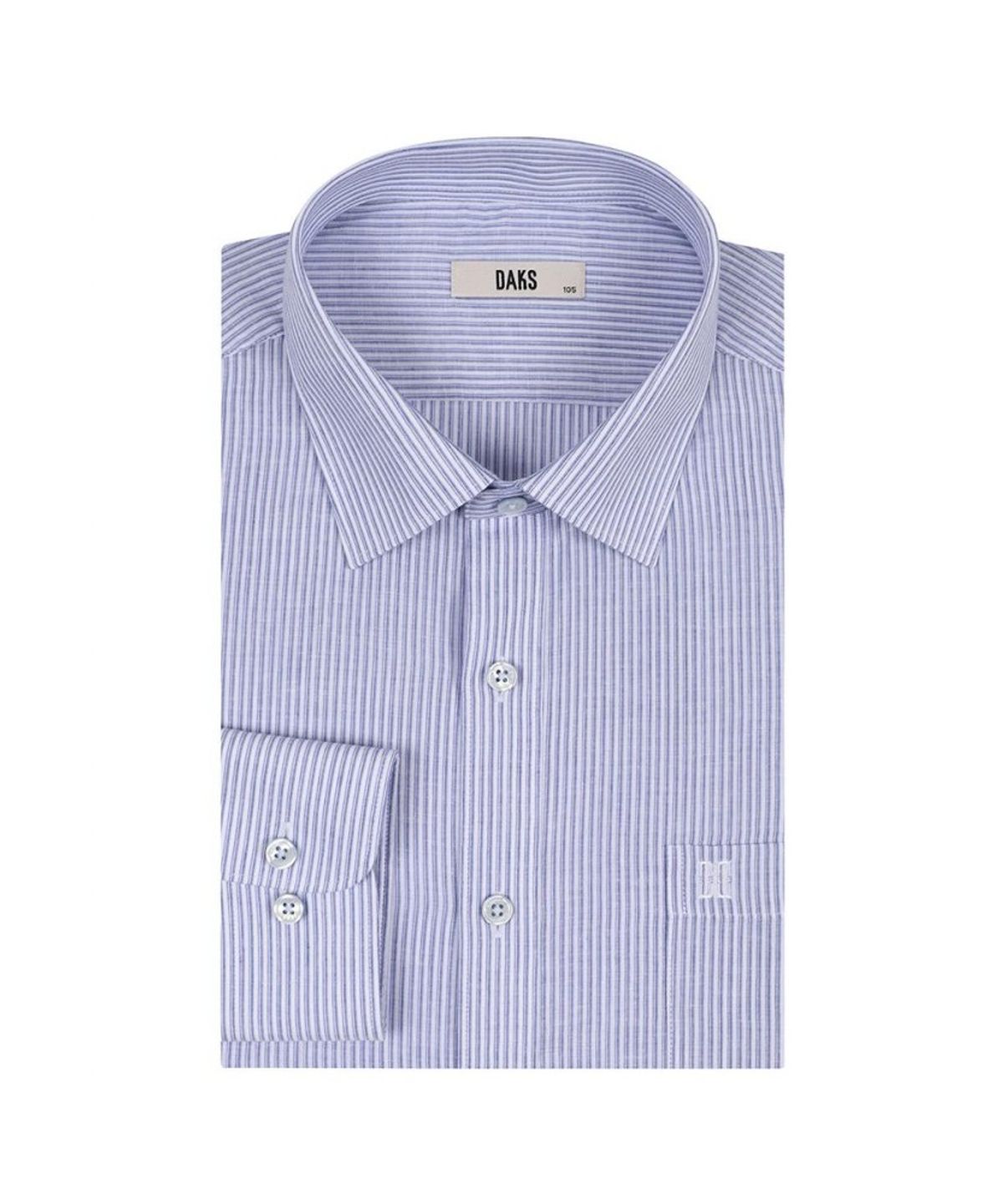 닥스셔츠(DAKS SHIRTS) 린넨혼방 마이크로스트라이프 드레스셔츠 레귤러핏_DMS3SHDL121B1