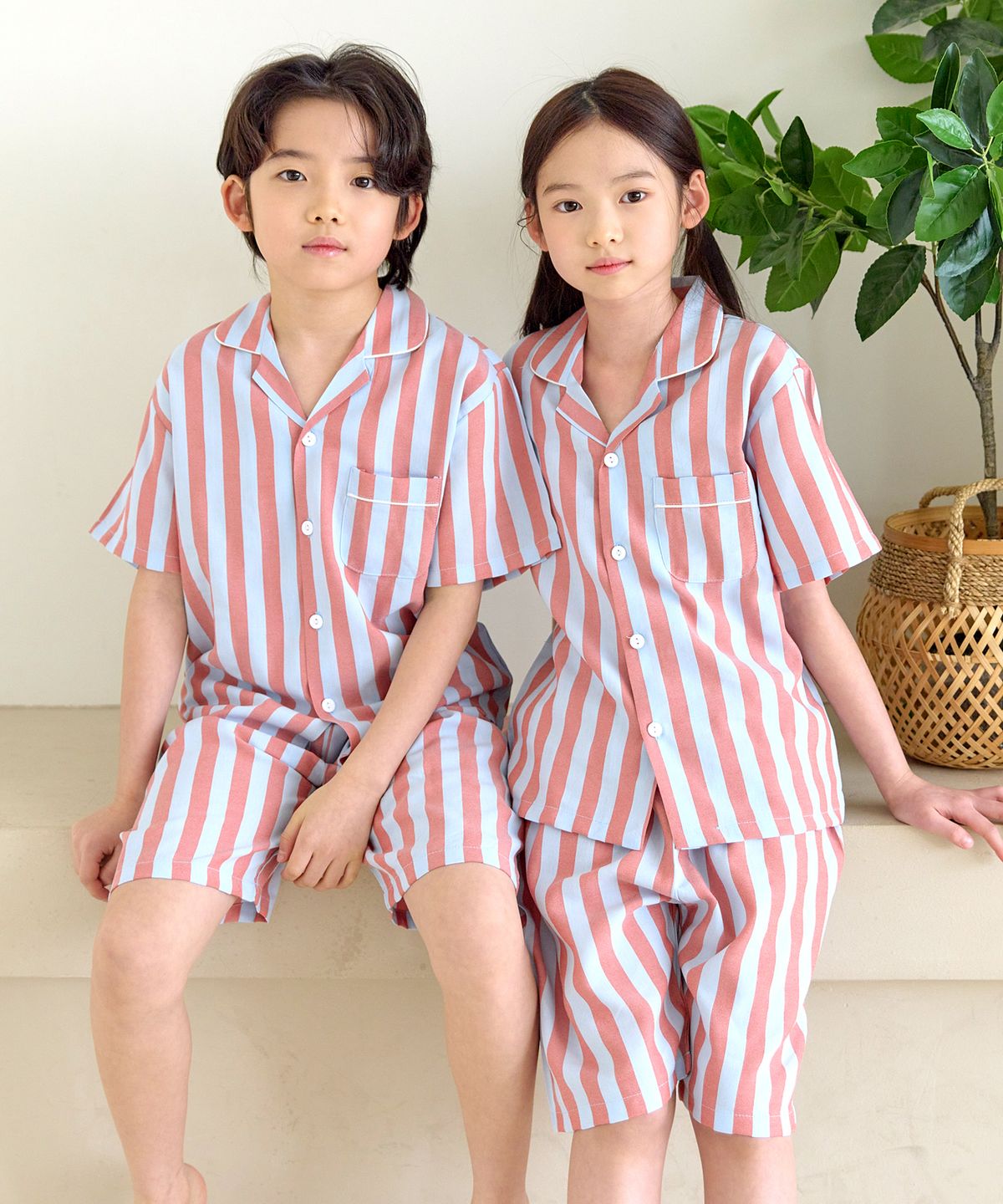 핑코코(PINGCOCO) 150 스카이블 아동 주니어 반소매 파자마세트