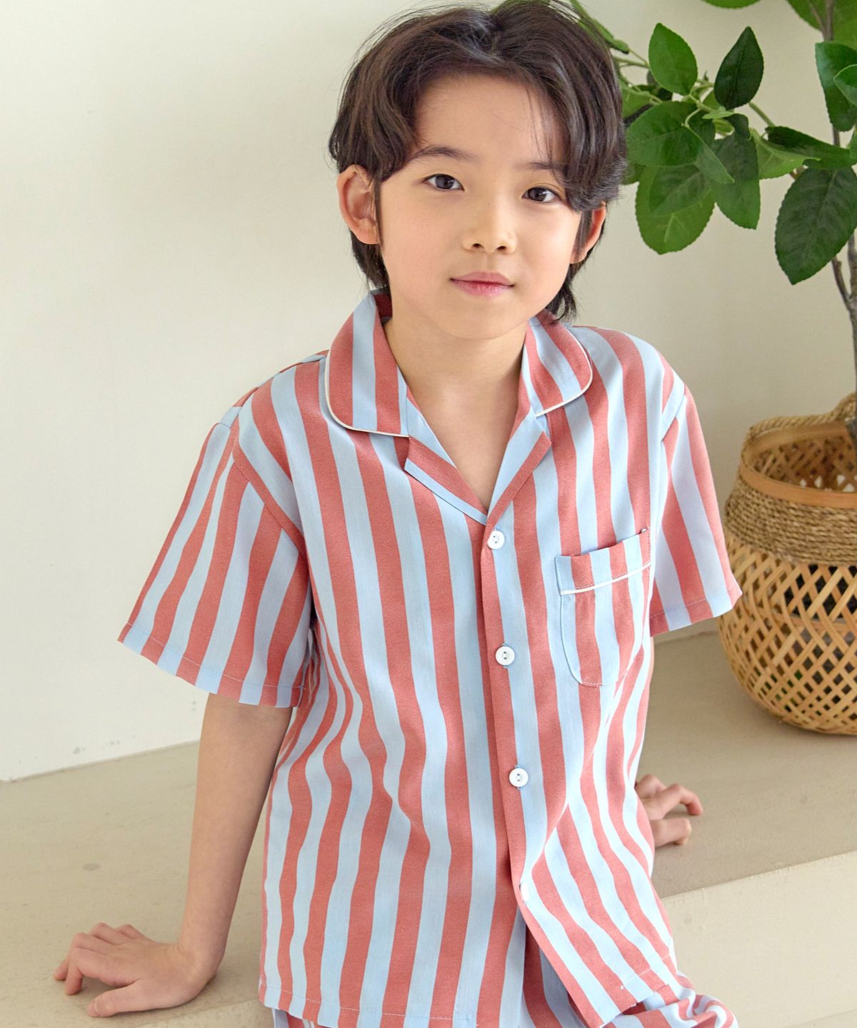 핑코코(PINGCOCO) 150 스카이블 아동 주니어 반소매 파자마세트