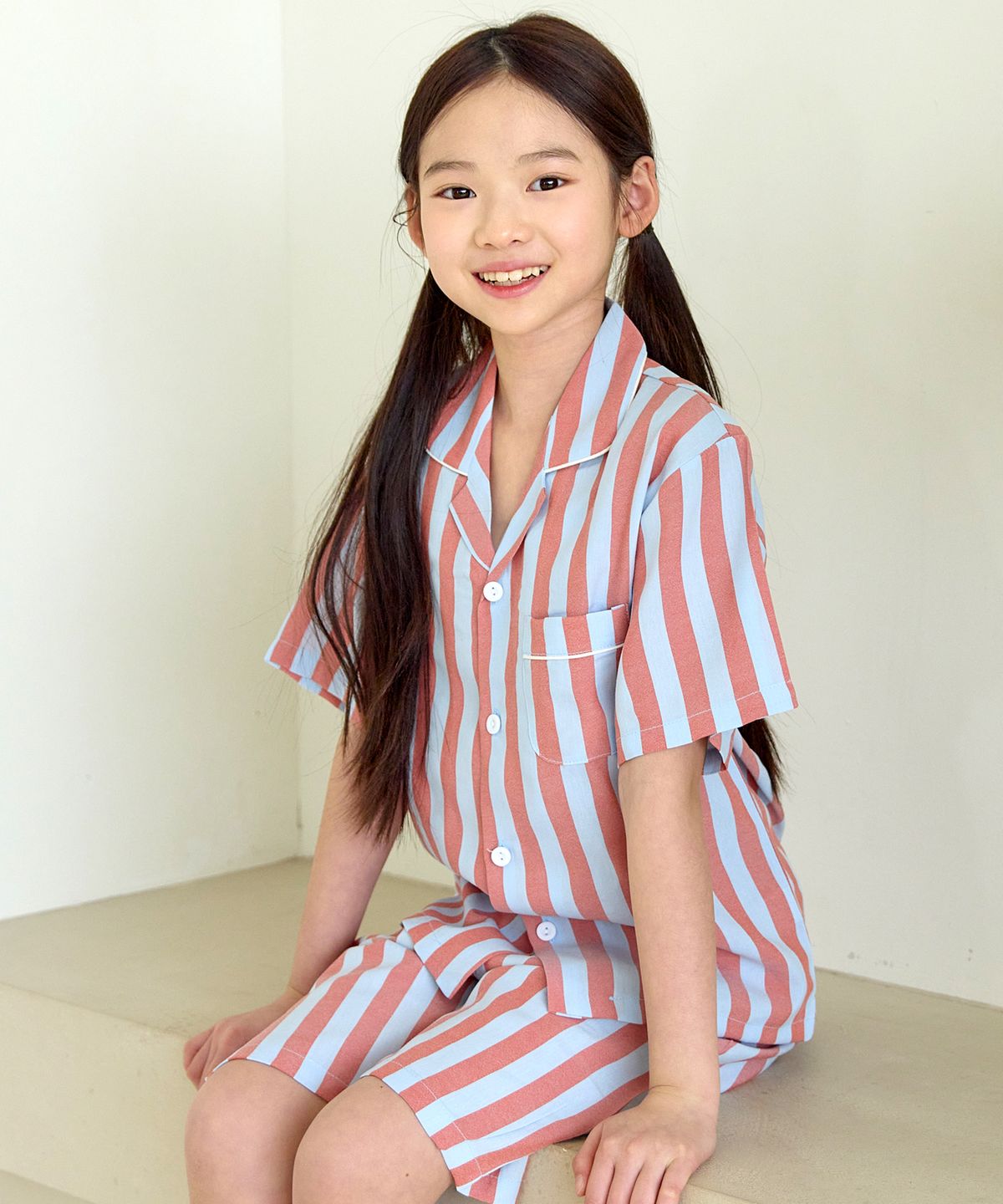 핑코코(PINGCOCO) 150 스카이블 아동 주니어 반소매 파자마세트