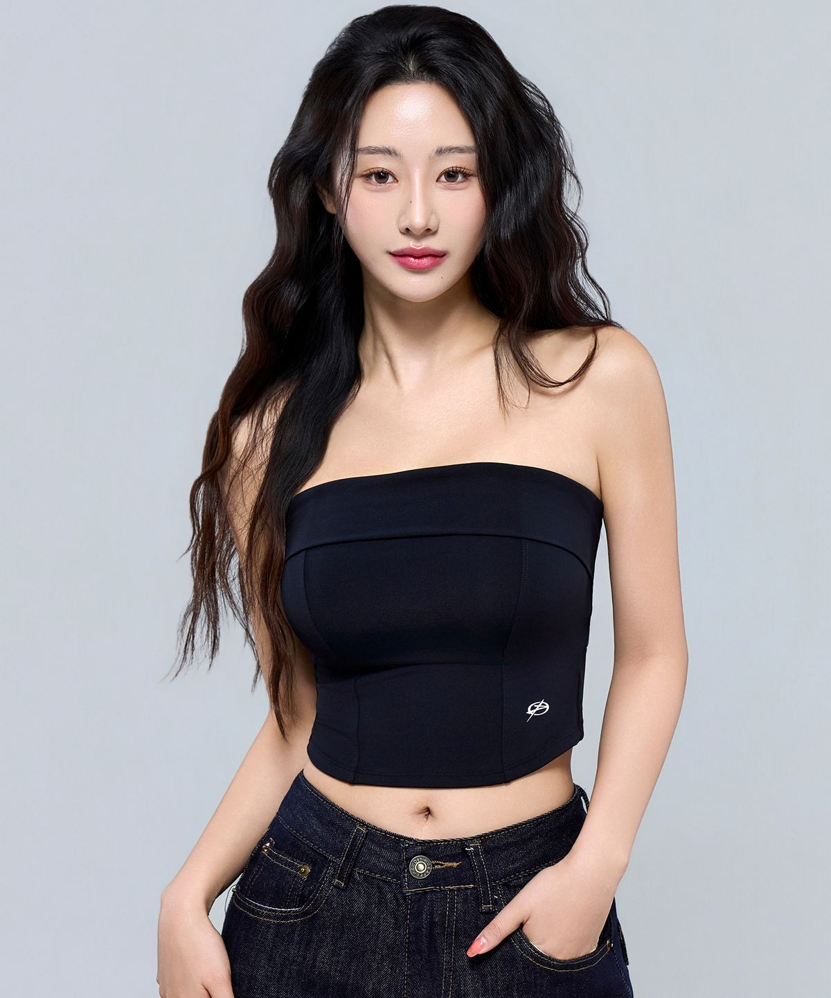 피지컬가먼츠(PHYSICAL GARMENTS) P5068 심볼로고 튜브탑[2COLOR]