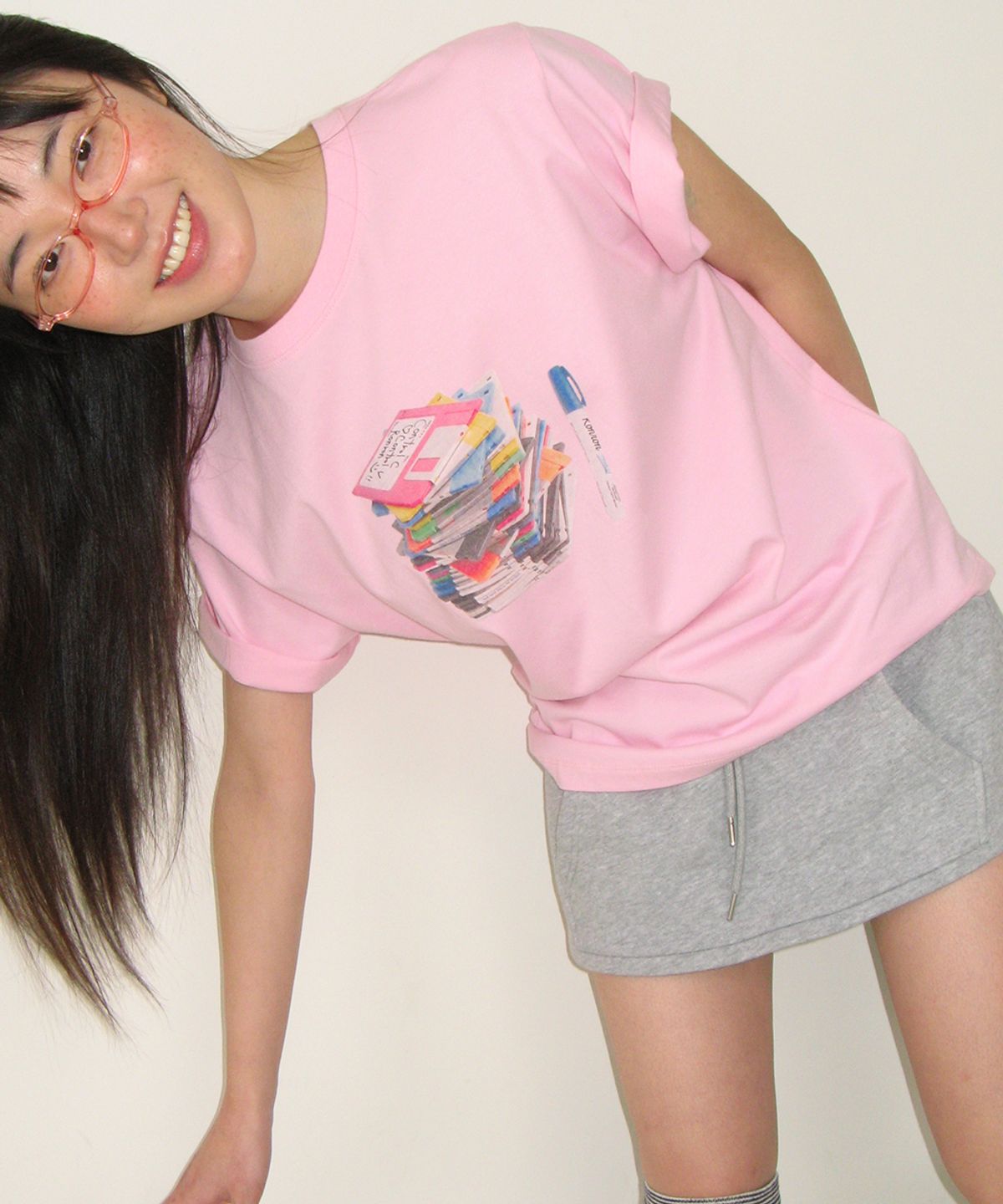 론론(RONRON) FRONT POCKET SKIRT PANTS GREY