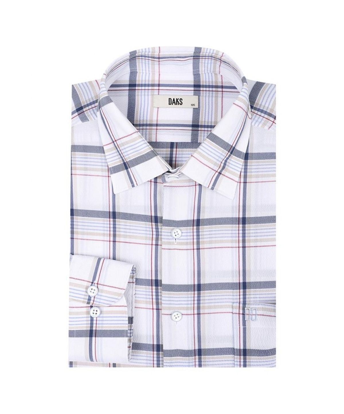 닥스셔츠(DAKS SHIRTS) 울혼방 시어서커 노케어 스트레치 미디움체크 캐주얼셔츠 레귤러핏_DMS3SHCL121A1