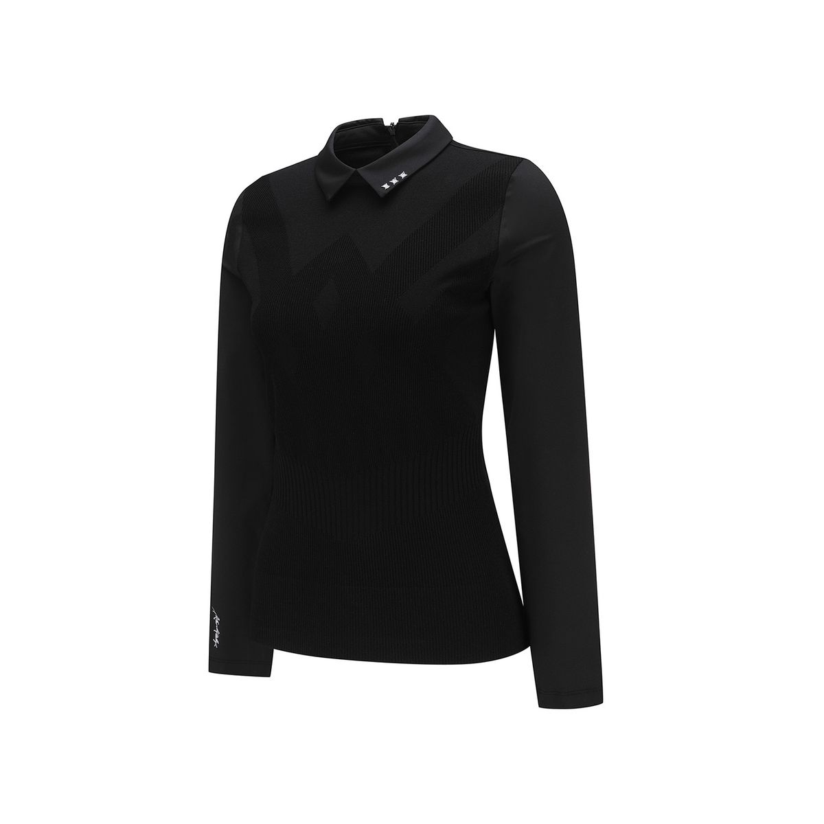 어뉴골프(ANEW GOLF) WOMEN HYBRID LONG T-SHIRT_BK