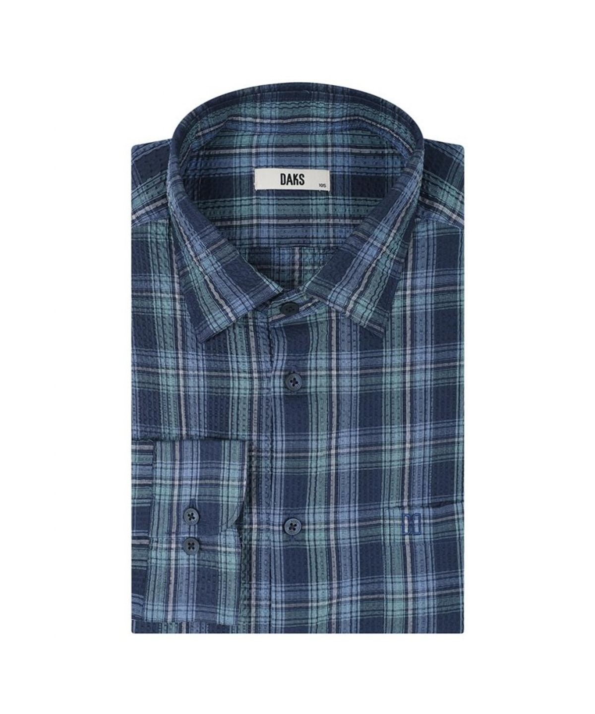 닥스셔츠(DAKS SHIRTS) 면100 시어써커 미디움 체크 캐주얼셔츠 레귤러핏_DMS1SHCL111N1