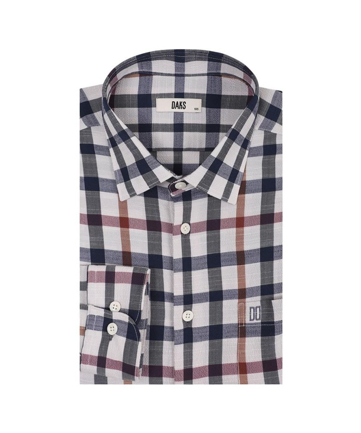 닥스셔츠(DAKS SHIRTS) 울혼방 이지케어 스트레치 스몰 체크 캐주얼셔츠 레귤러핏_DMS1SHCL140I1