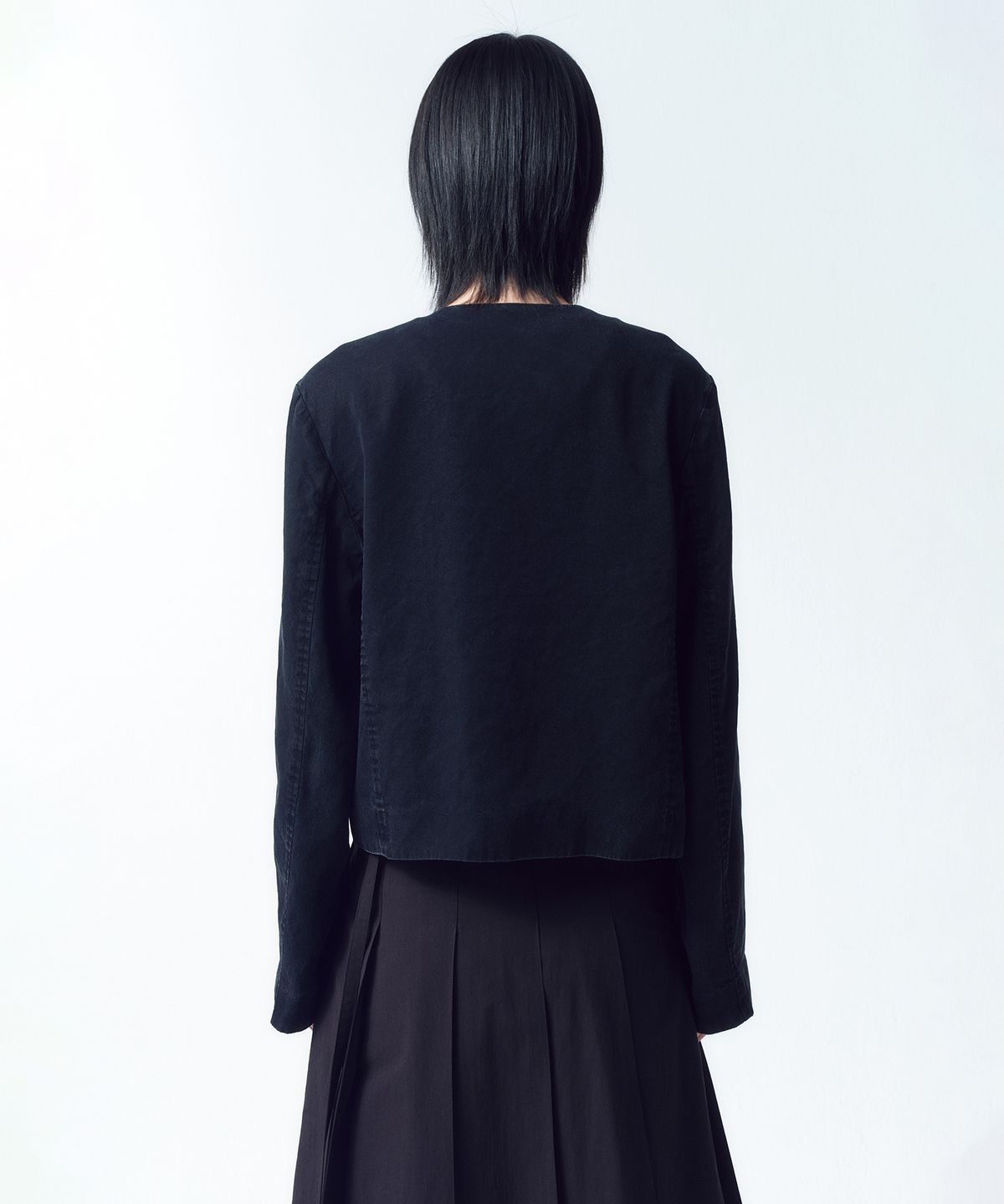 인사일런스 우먼(INSILENCE WOMEN) 워시드 스트랩 자켓 WASHED BLACK