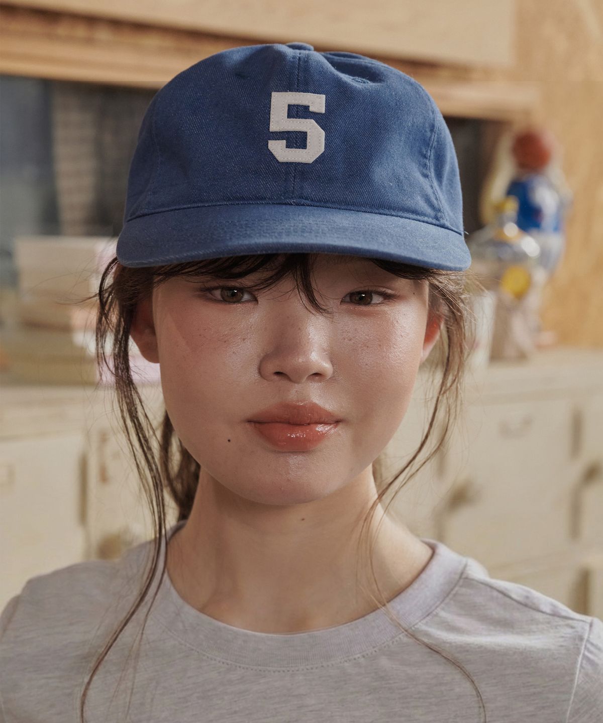 오끼뜨(OGGITT) 5 로우 볼캡 진청