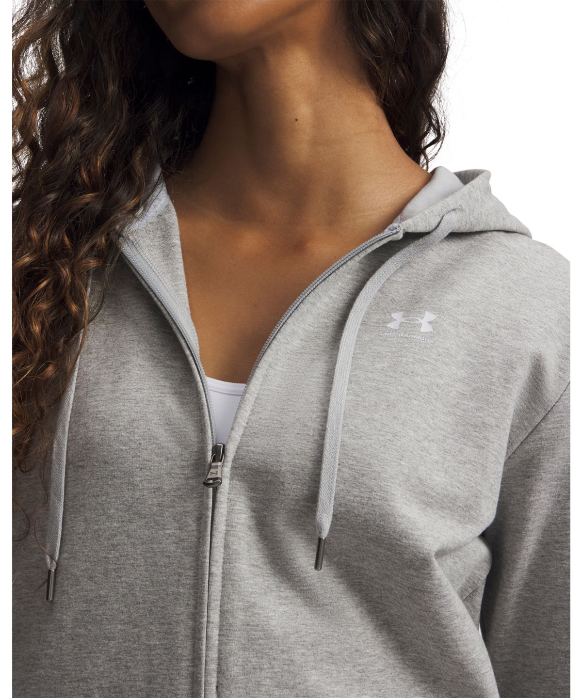 언더아머(UNDERARMOUR) 여성 스포츠 테리 풀 집 6011017-011