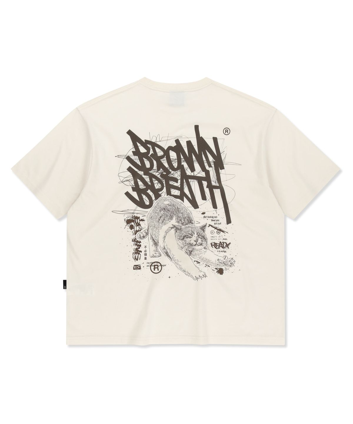 브라운브레스(BROWNBREATH) KITTY TAG TEE - IVORY