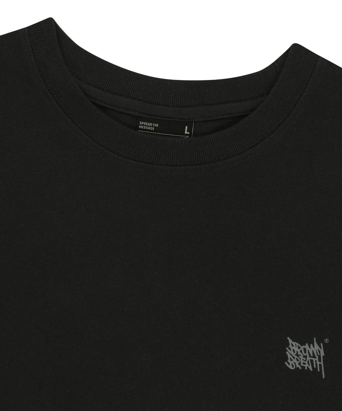 브라운브레스(BROWNBREATH) PAISLEY TAG TEE - BLACK