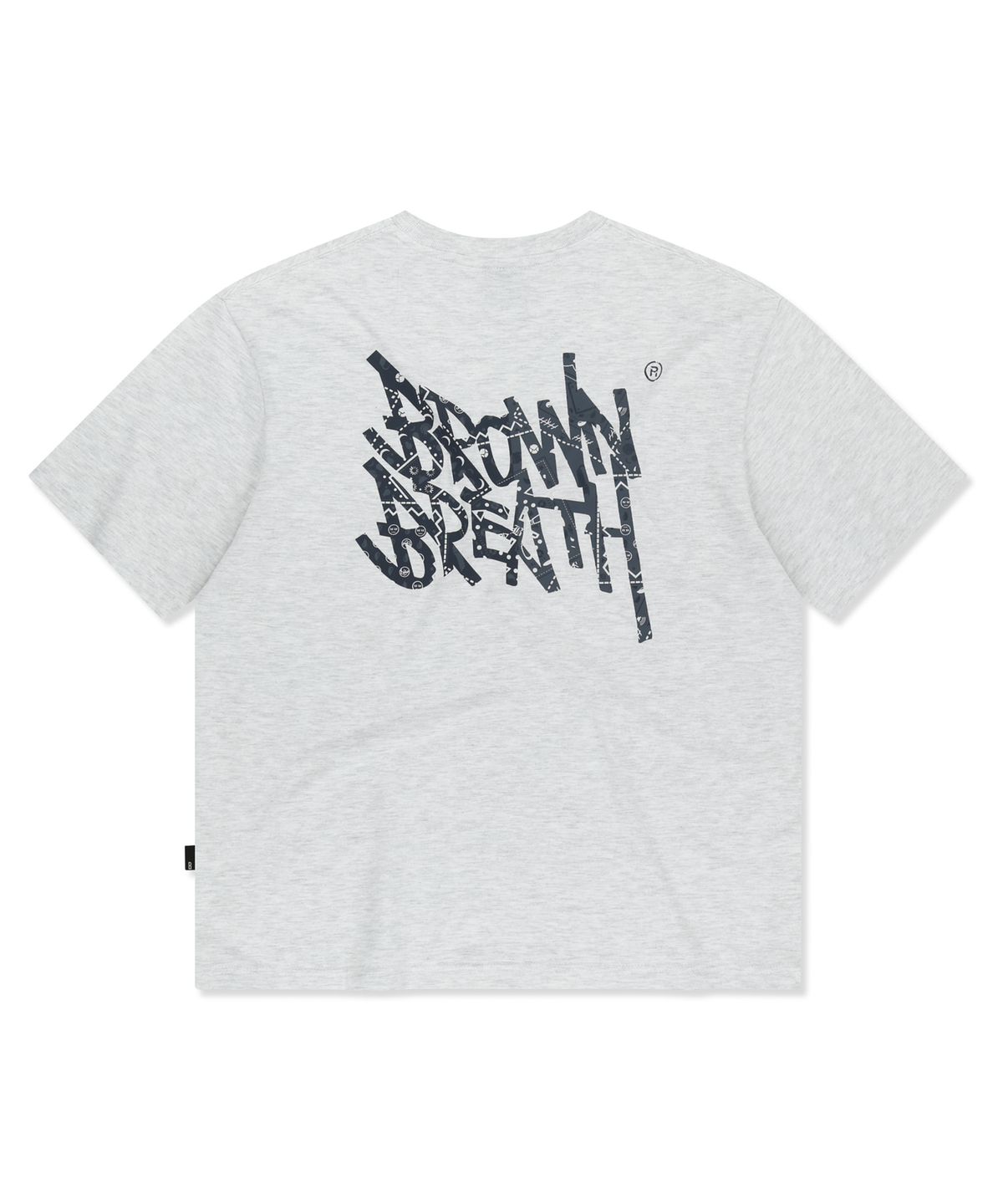 브라운브레스(BROWNBREATH) PAISLEY TAG TEE - ASH