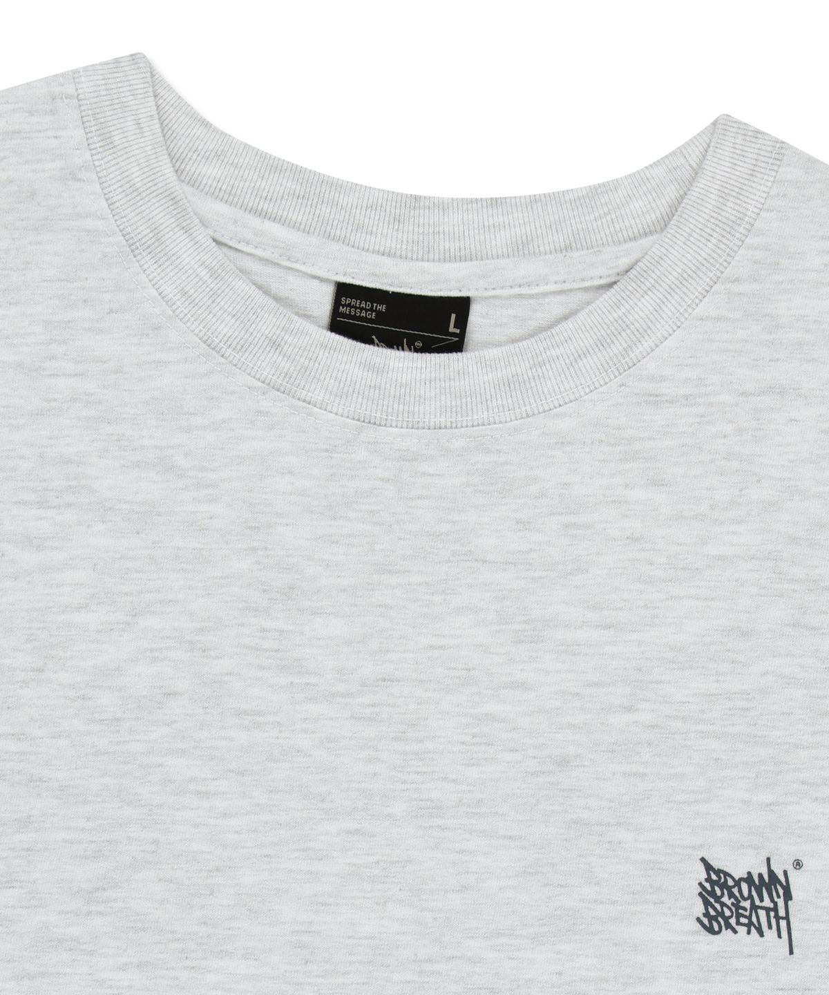 브라운브레스(BROWNBREATH) PAISLEY TAG TEE - ASH