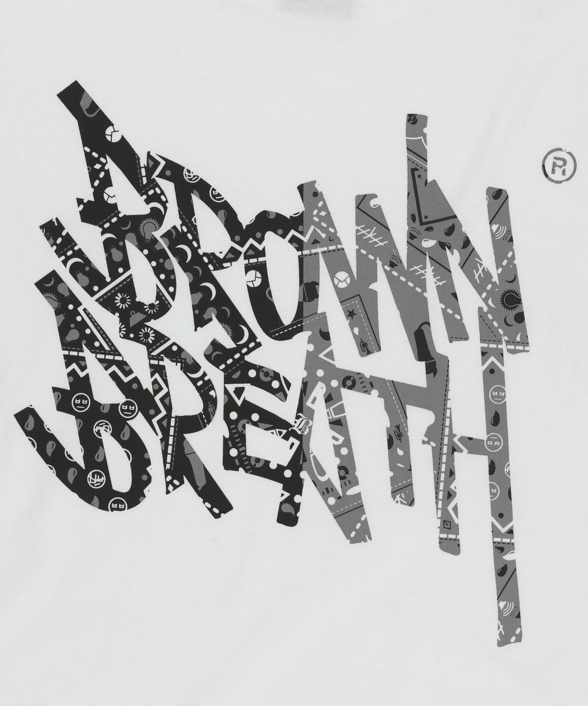 브라운브레스(BROWNBREATH) PAISLEY TAG TEE - WHITE