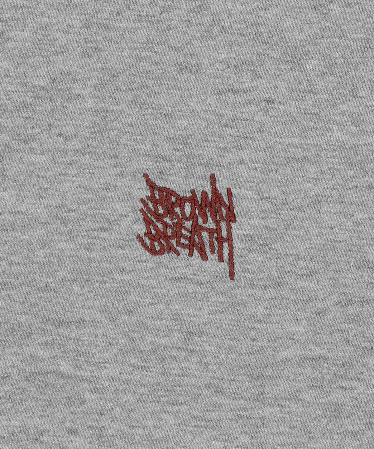 브라운브레스(BROWNBREATH) CROP TAG TEE - MELANGE GREY