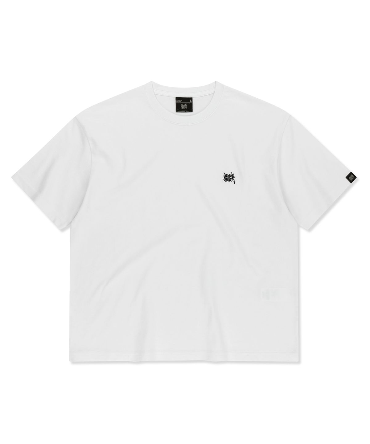 브라운브레스(BROWNBREATH) CROP TAG TEE - WHITE