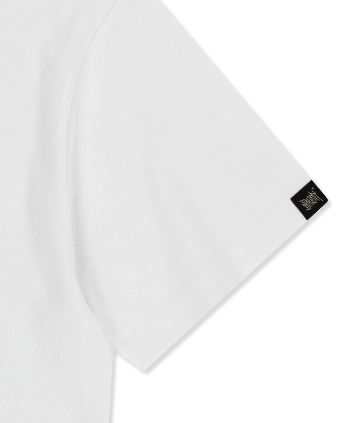브라운브레스(BROWNBREATH) CROP TAG TEE - WHITE
