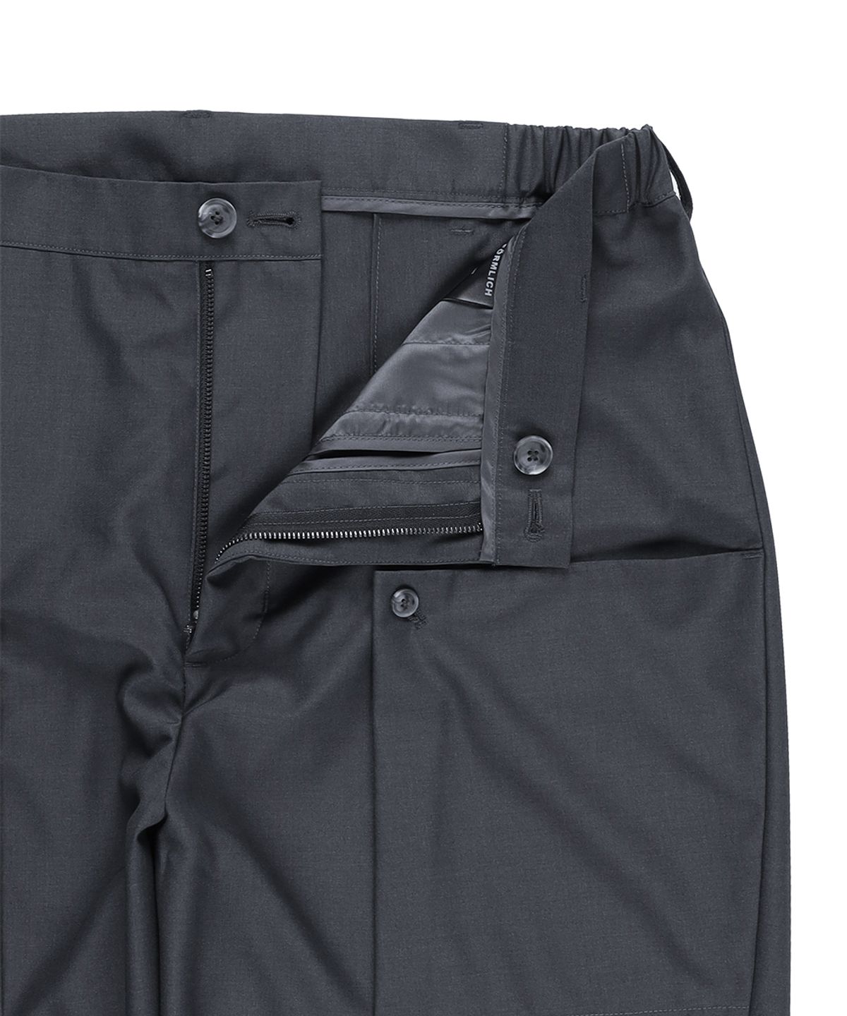 폼리쉬(FORMLICH) CURVED TROUSERS / DARK GREY