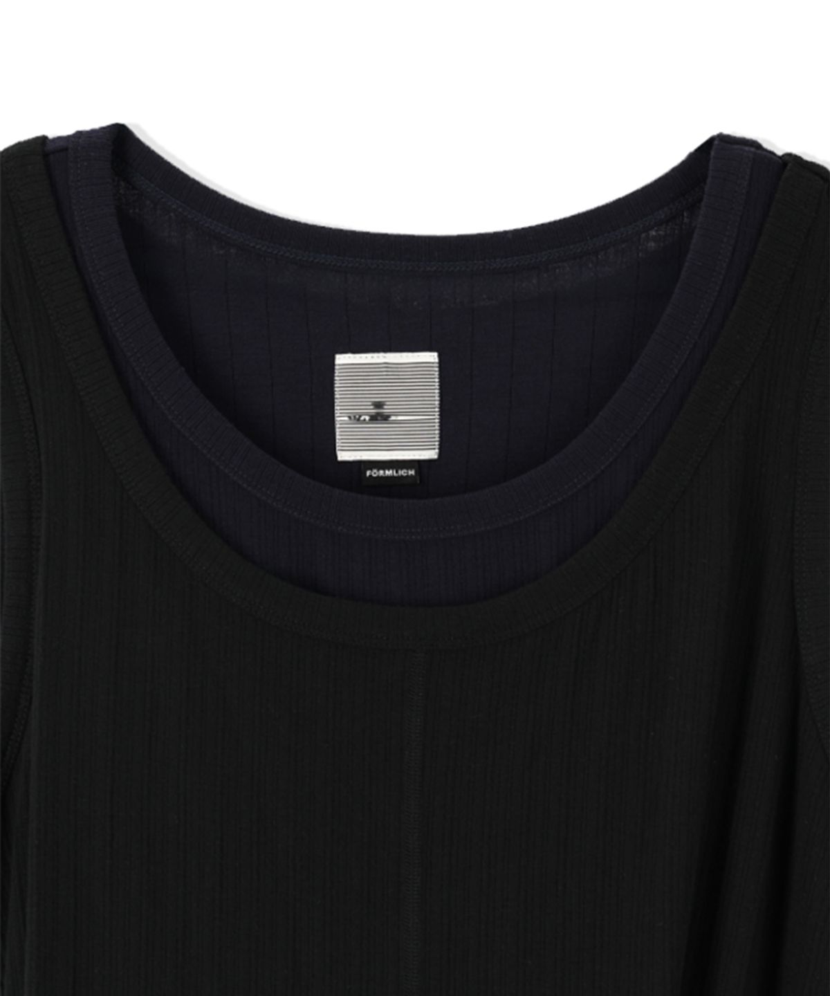 폼리쉬(FORMLICH) TWIST SLEEVELESS / BLACK & NAVY