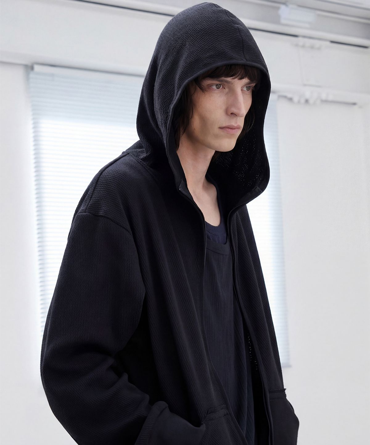 폼리쉬(FORMLICH) CABLE HOODIE ZIPUP / BLACK