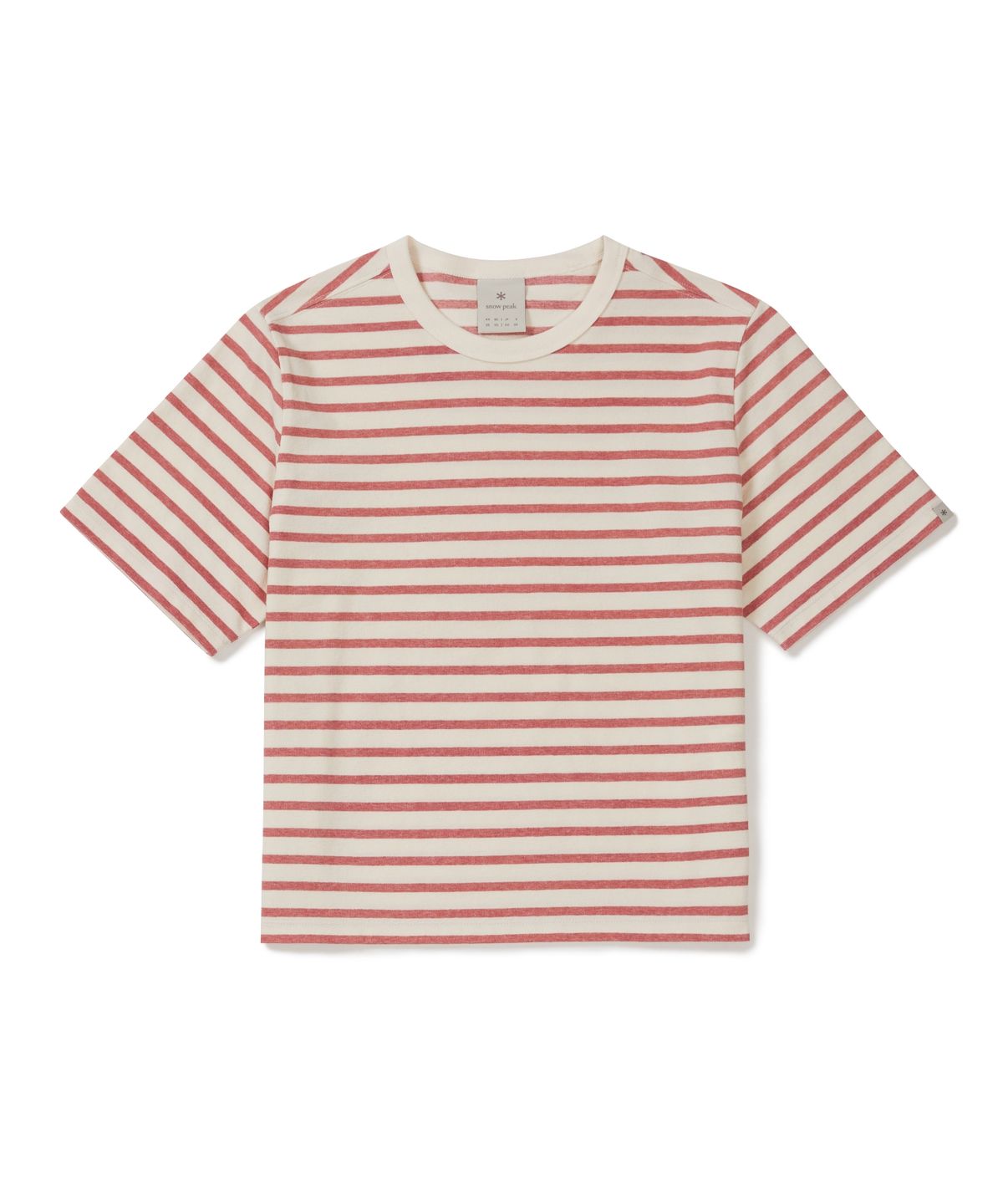 스노우피크 어패럴(SNOWPEAK APPAREL) 소로나 여성 스트라이프 반팔 티셔츠 (S26MWFTS69) Red