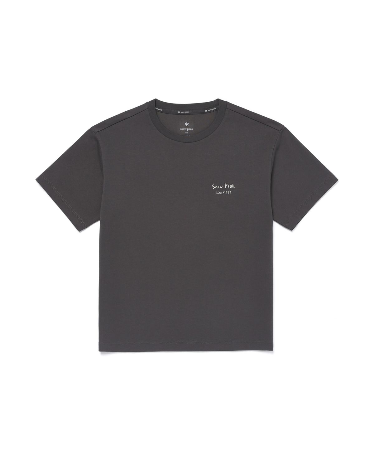 스노우피크 어패럴 키즈(SNOWPEAK APPAREL KIDS) 키즈 에어로쿨 가드닝 그래픽 반팔 티셔츠 (S26MKFTS87) Charcoal