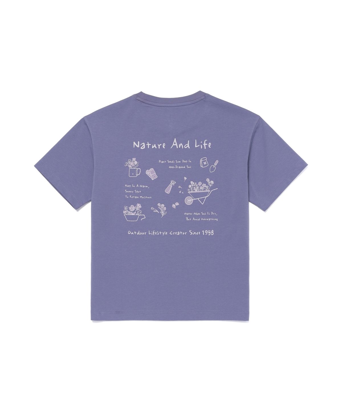 스노우피크 어패럴 키즈(SNOWPEAK APPAREL KIDS) 키즈 에어로쿨 가드닝 그래픽 반팔 티셔츠 (S26MKFTS87) Ash Purple