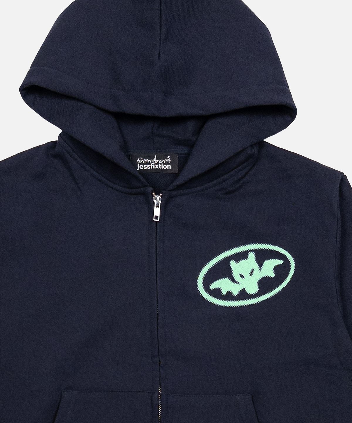 제스픽션(JESSFIXTION) FIXT!ON 3-BATS HOOD ZIP-UP (BLACK)