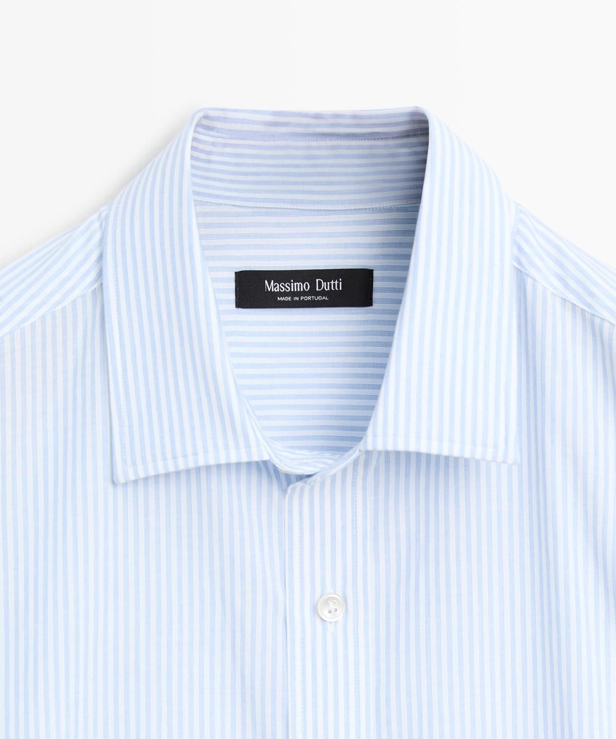 마시모두띠(MASSIMO DUTTI) 100% 코튼 스트라이프 셔츠