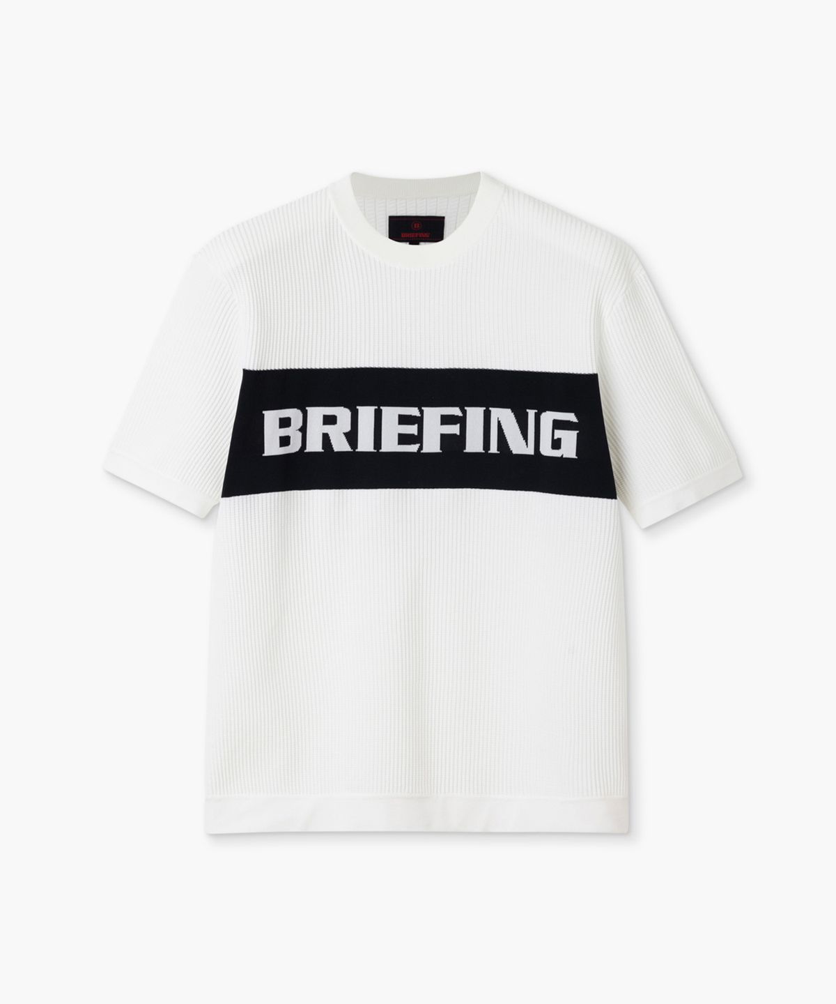 브리핑 골프(BRIEFING GOLF) 남자 크루넥 스웨터_화이트