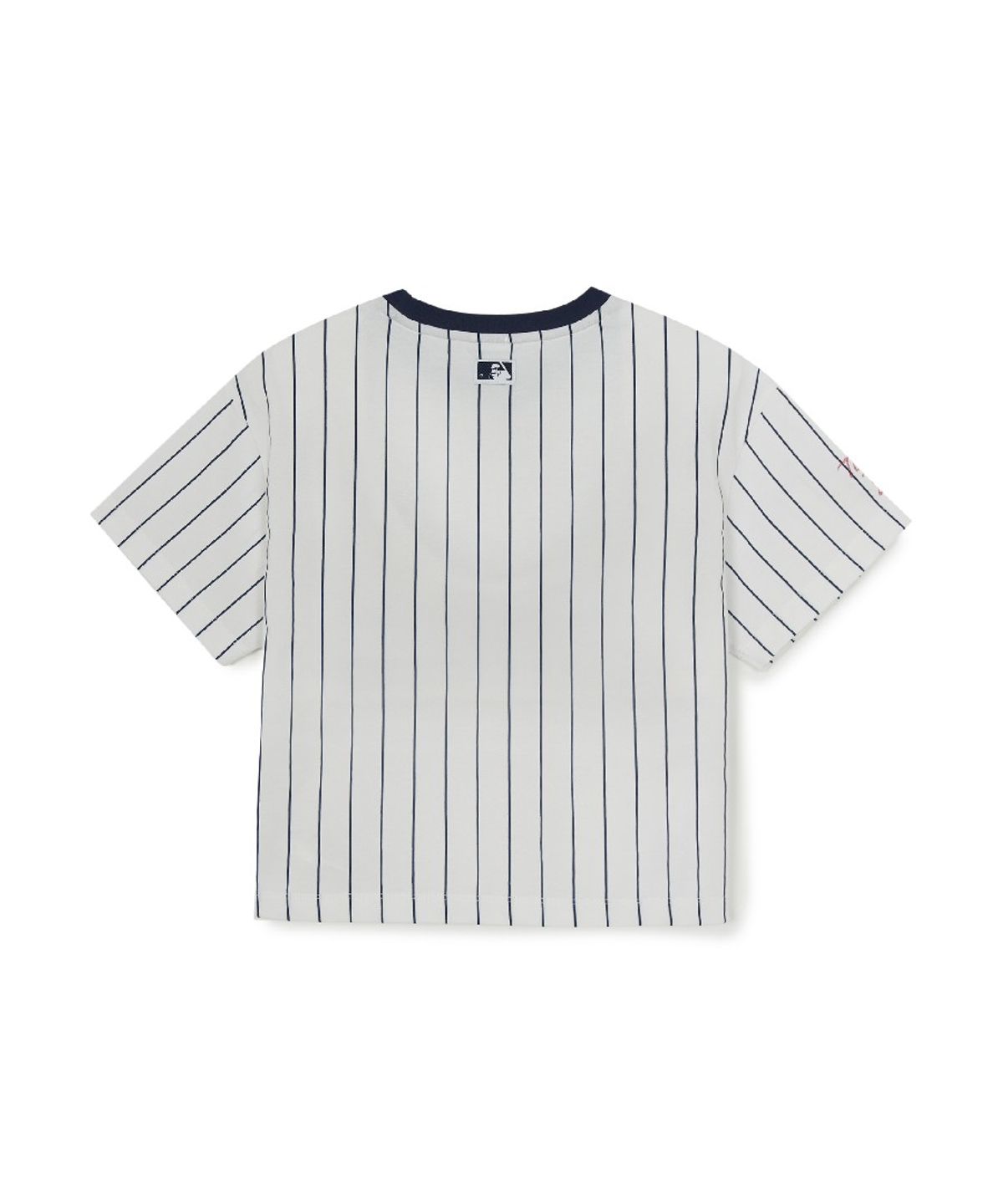 엠엘비 키즈(MLB KIDS) 스트릿 베이직 스트라이프 데님 티셔츠세트(여아) NY (L.Blue)