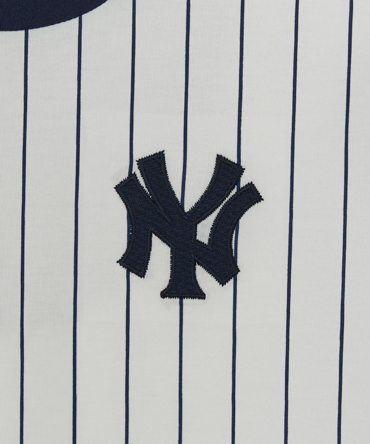 엠엘비 키즈(MLB KIDS) 스트릿 베이직 스트라이프 데님 티셔츠세트(여아) NY (L.Blue)