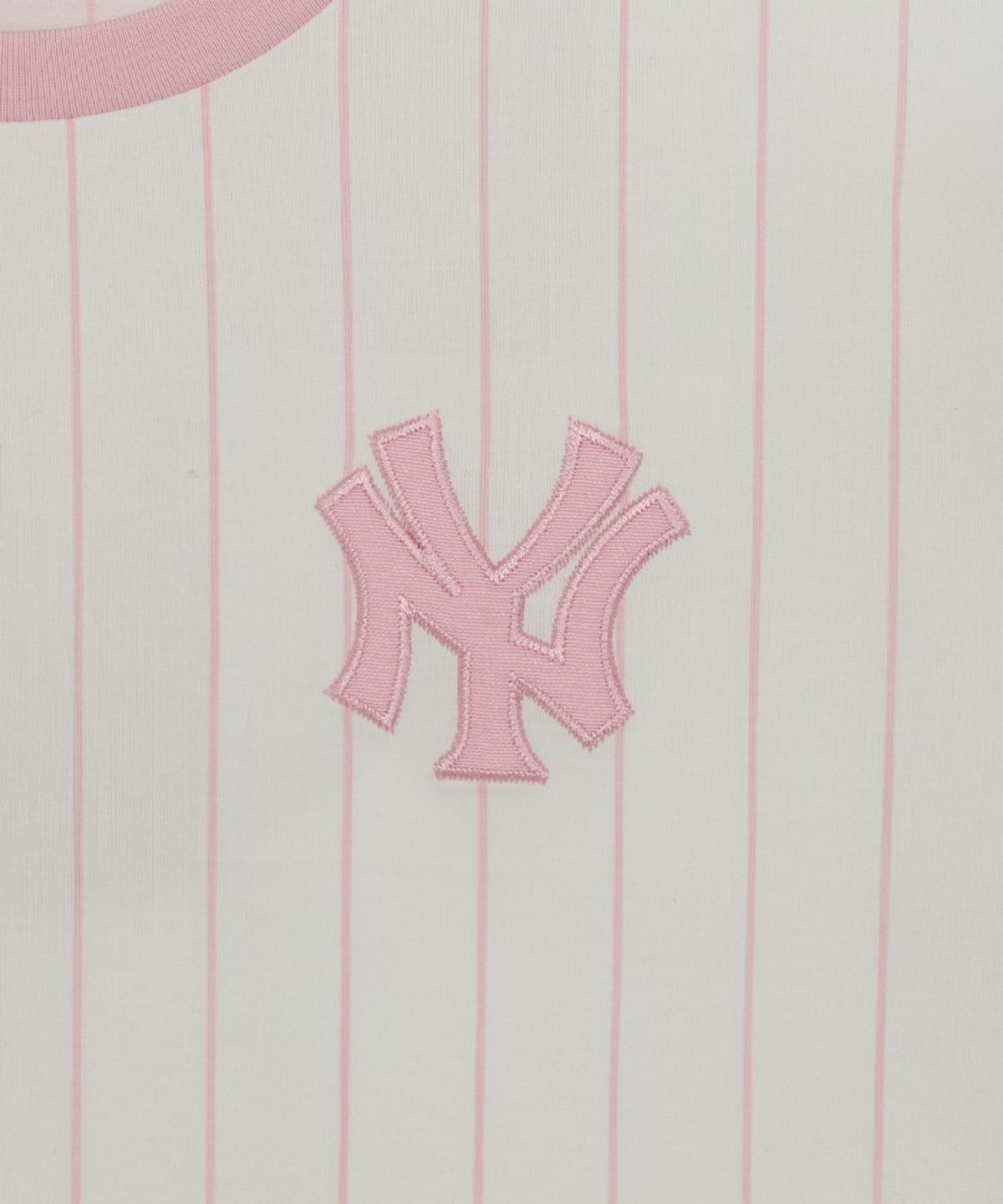 엠엘비 키즈(MLB KIDS) 스트릿 베이직 스트라이프 데님 티셔츠세트(여아) NY (L.Grey)