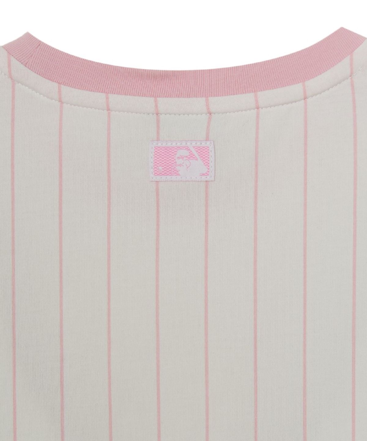 엠엘비 키즈(MLB KIDS) 스트릿 베이직 스트라이프 데님 티셔츠세트(여아) NY (L.Grey)