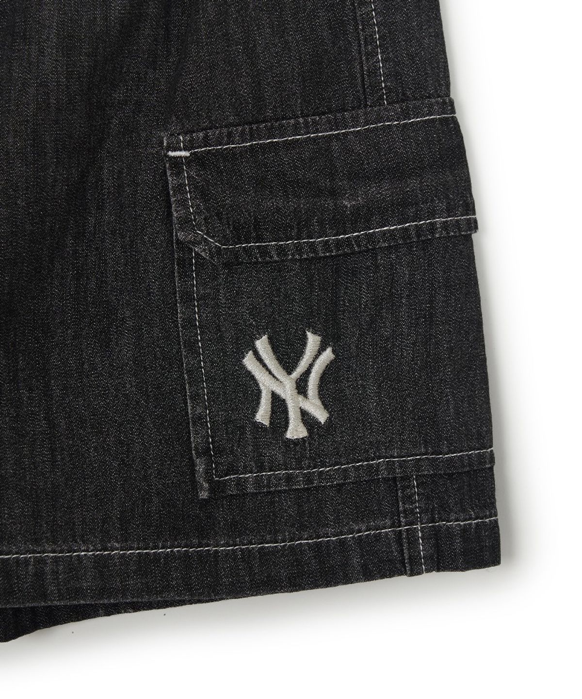 엠엘비 키즈(MLB KIDS) 스트릿 베이직 스트라이프 데님 티셔츠세트(여아) NY (L.Grey)