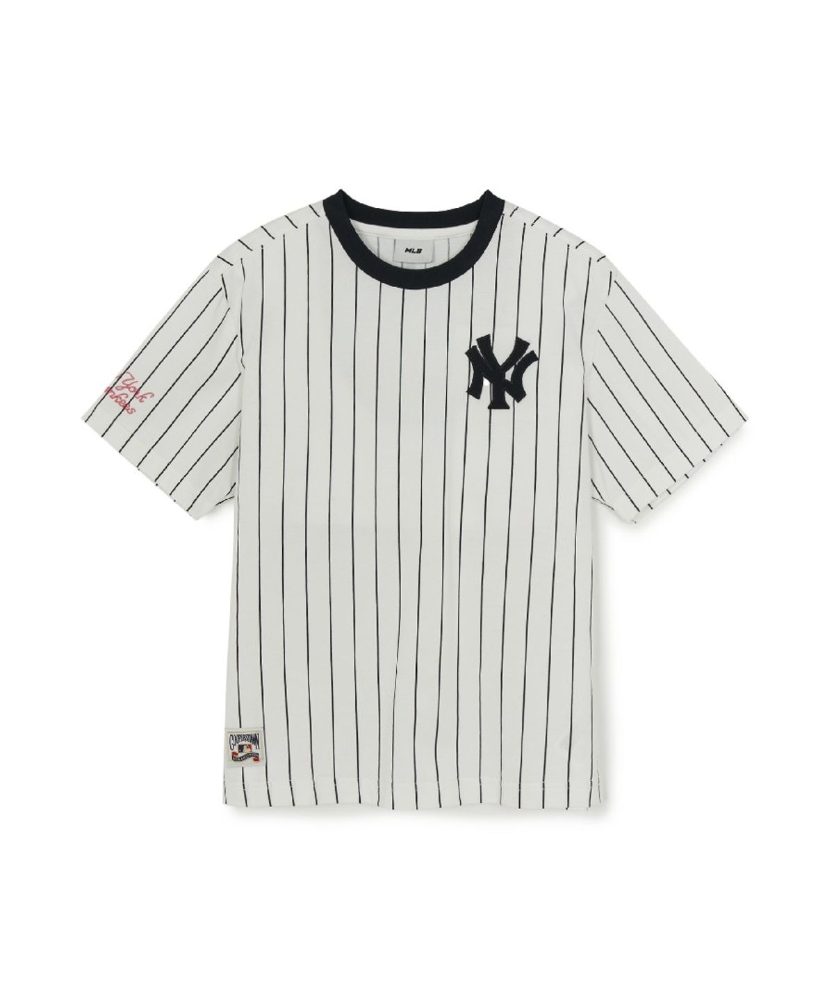엠엘비 키즈(MLB KIDS) 스트릿 베이직 스트라이프 데님 티셔츠세트 NY (L.Grey)