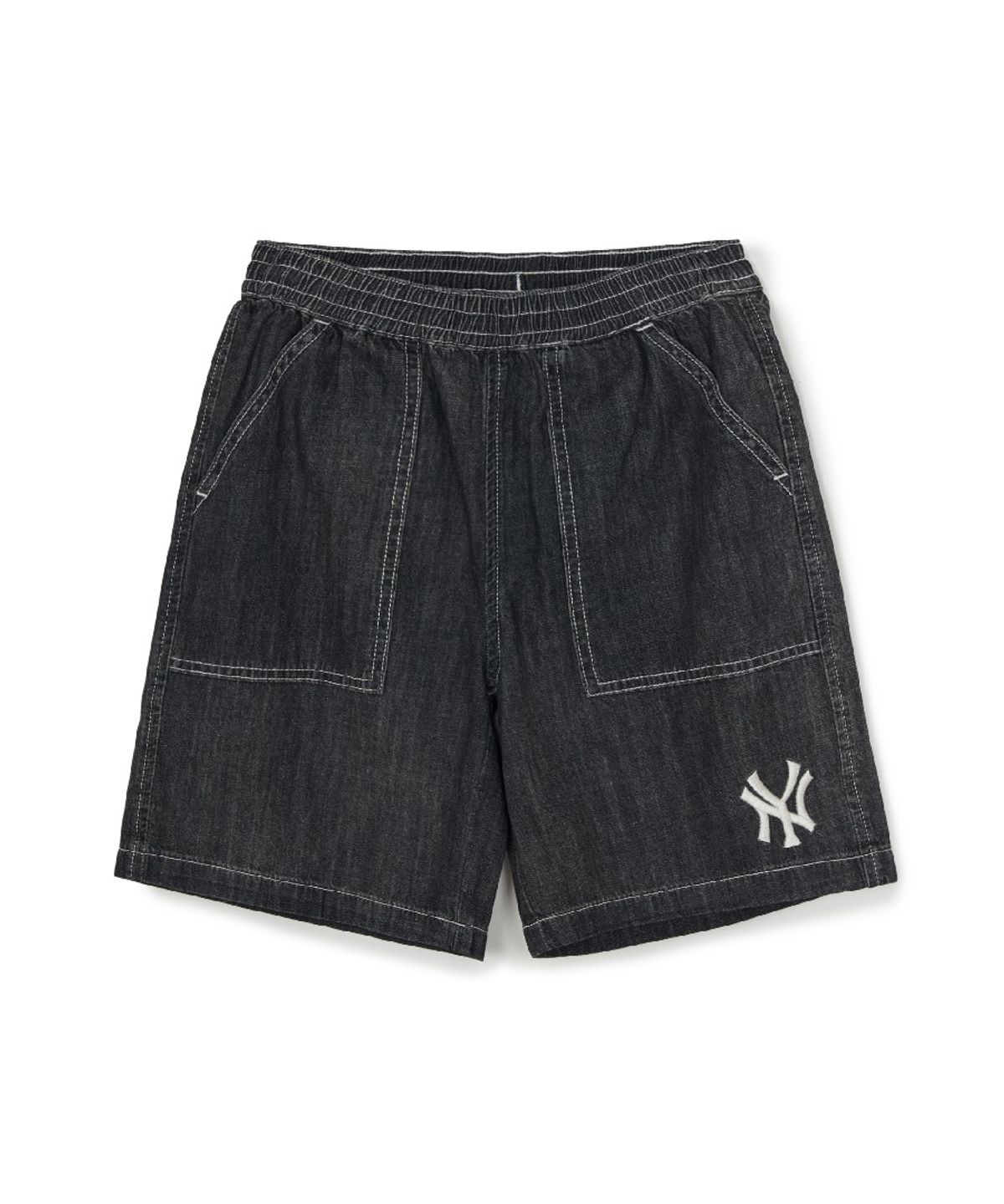 엠엘비 키즈(MLB KIDS) 스트릿 베이직 스트라이프 데님 티셔츠세트 NY (L.Grey)